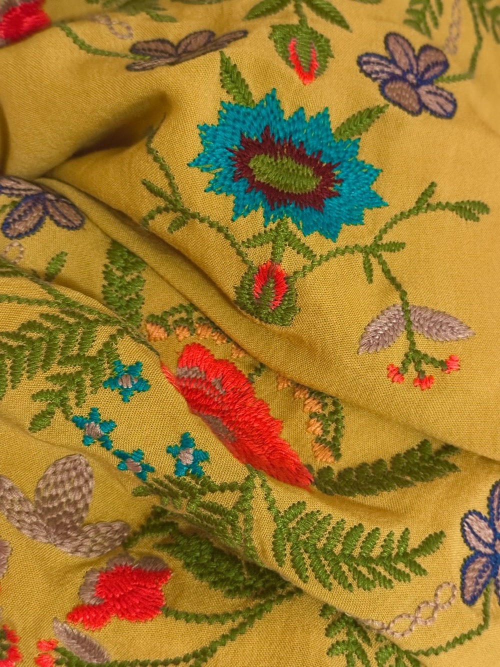 Umgee Sweet As Honey Boho Floral Embroidered Sleeveless Mini Shift Dress Tunic M - Picture 7 of 9